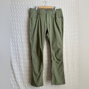 Prana Women’s Halle Straight Pant II Hiking Sz 12 Olive Green